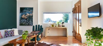 living room in a single family rental in Chicago