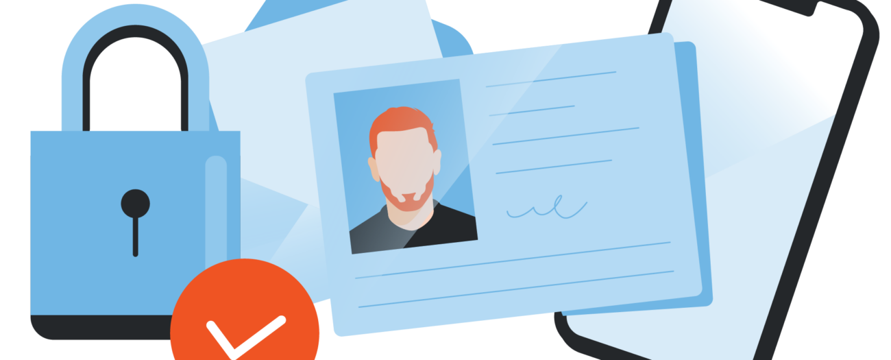 Rently Security Checks lock, document, identification, and mobile phone for rental screening process