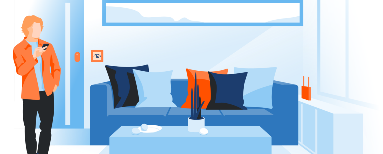 man gains access to multifamily apartment with smart home technology during a self guided tour