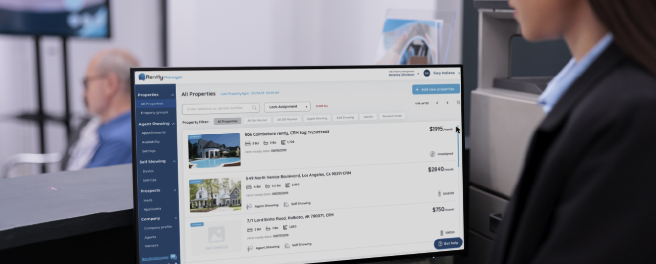 property manager on the Rently desktop